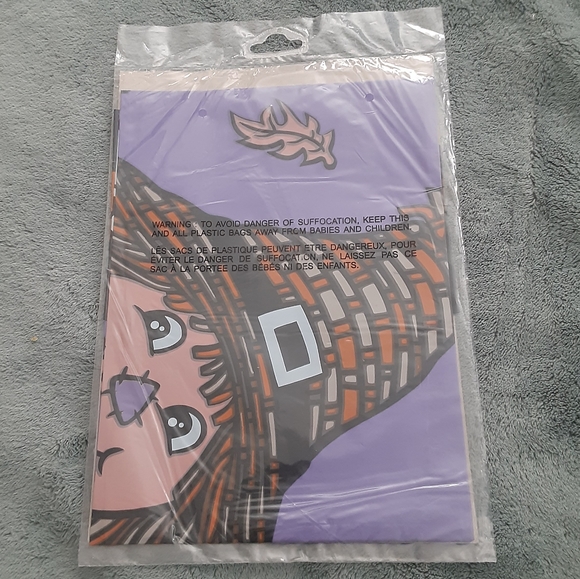 Vintage Halloween Scarecrow Fall Autumn Pumpkins Leaves Door Cover 28x60" - Picture 2 of 2